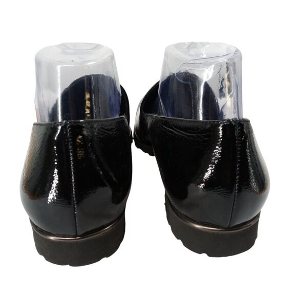 Paul Green Patent Leather Black Loafers Size UK 6 US 8.5 Slip On Uptown Almond - Picture 5 of 13